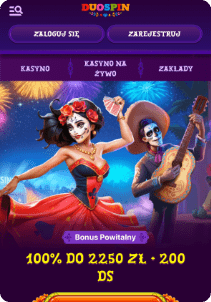 DuoSpin casino mobile screen main page