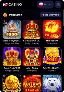 NVcasino mobile screen