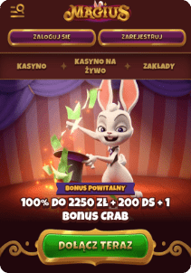 Magius casino mobile screen main page