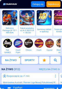 FairParii mobile screen maine page