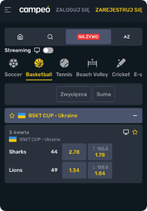 CampeonBetCasino mobile screen sports games