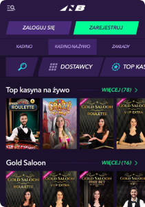 NanoBet Casino mobile screen live games