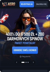 Aerobet Casino mobile screen maine page
