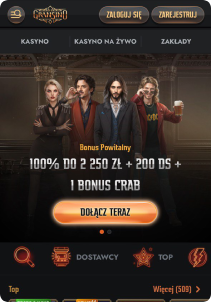 Gransino Casino mobile screen maine page