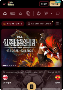 SpinogambinoSpin Casino mobile screen sports