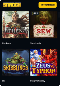 Snatch Casino mobile screen slots games