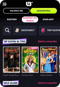 LunuBet Casino mobile screen live games