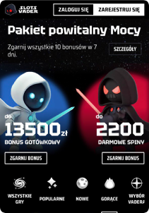 SlotsVader Casino mobile screen main page