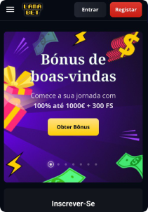 Lamabet Casino mobile screen main page