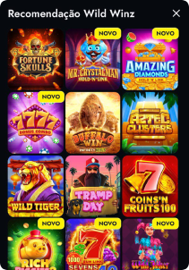 WildWinz Casino mobile screen slots games