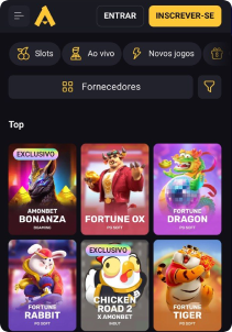 AmonBet Casino mobile screen slots games