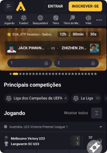 AmonBet Casino mobile screen sports