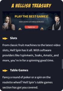 Hellspin casino mobile screen best game