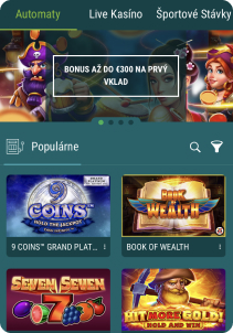 22Bet mobile screen welcome bonus