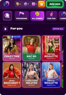 Slotrave casino mobile screen live games